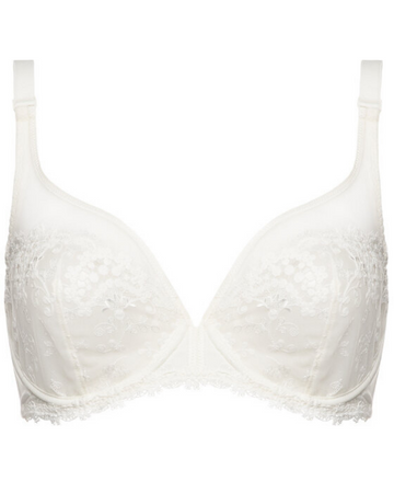 Simone Perele 12B319 Ivory Wish Sheer Plunge Underwire Bra myselflingerie.com